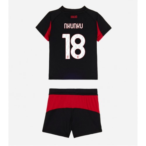 AC Milan Christopher Nkunku #18 Replika babykläder Hemmaställ Barn 2025-26 Kortärmad (+ korta byxor)